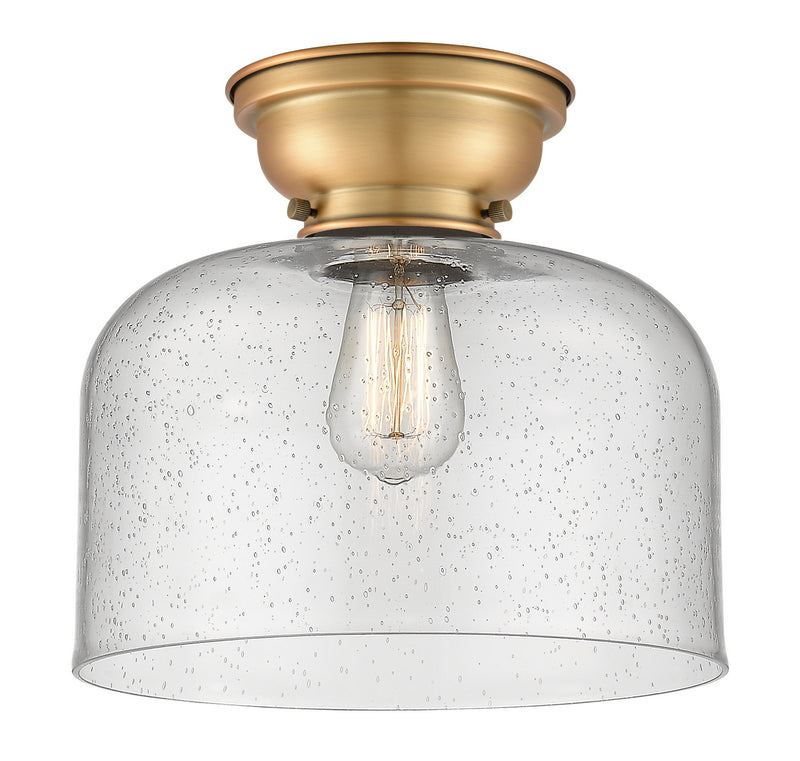 Innovations 623-1F-BB-G74-L One Light Flush Mount, Brushed Brass