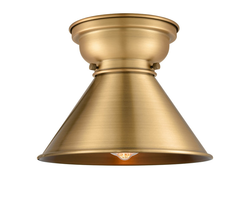 Innovations 623-1F-BB-M10-BB One Light Flush Mount, Brushed Brass