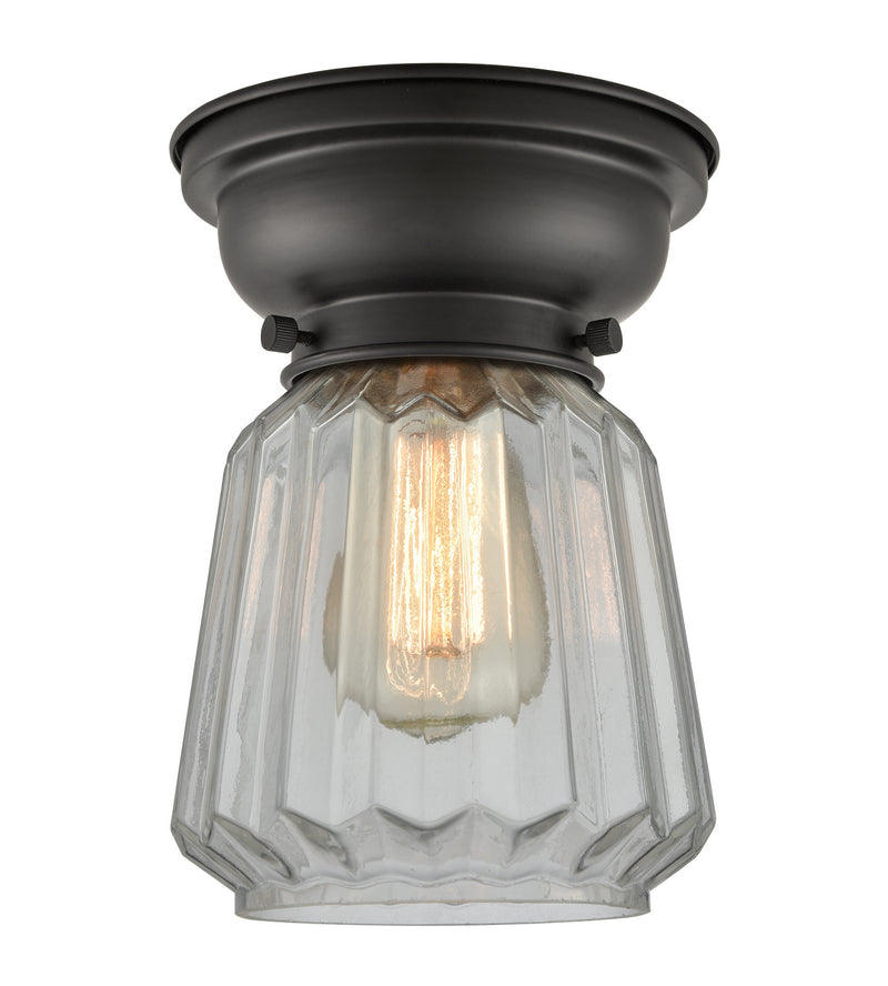 Innovations 623-1F-BK-G142-LED LED Flush Mount, Matte Black