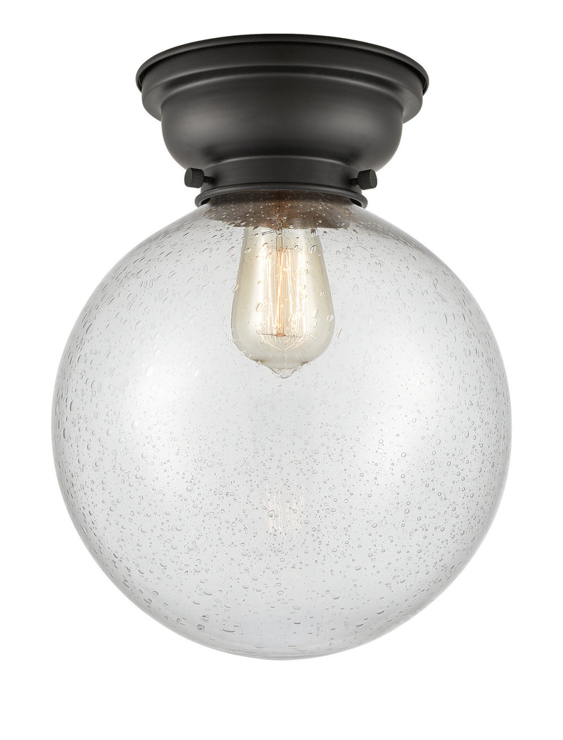 Innovations 623-1F-BK-G204-10-LED LED Flush Mount, Matte Black