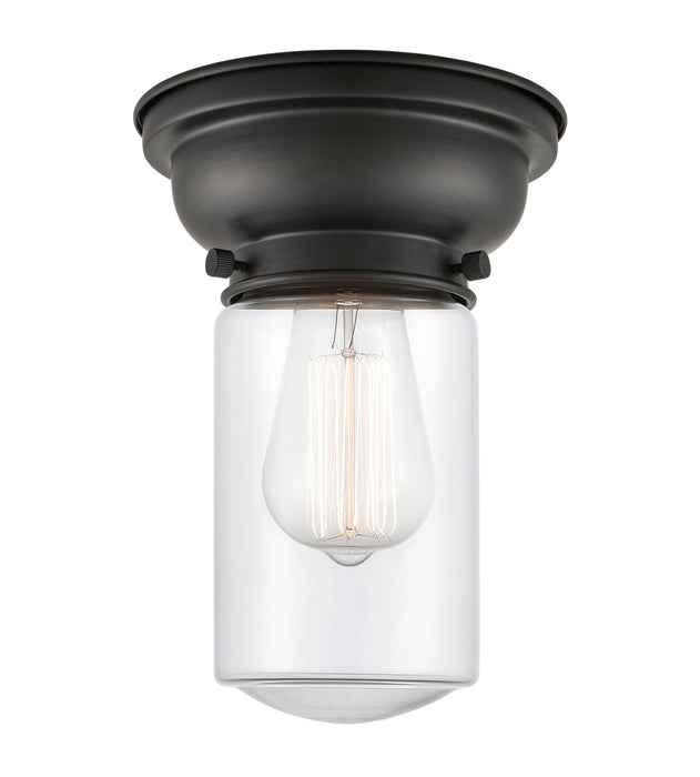 Innovations 623-1F-BK-G312 One Light Flush Mount, Matte Black