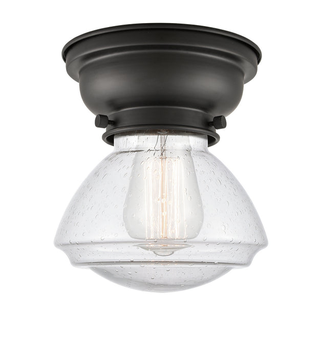 Innovations 623-1F-BK-G324 One Light Flush Mount, Matte Black