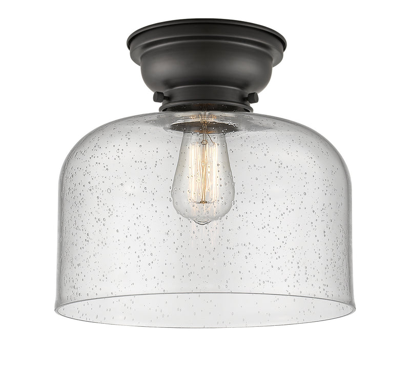Innovations 623-1F-BK-G74-L One Light Flush Mount, Matte Black