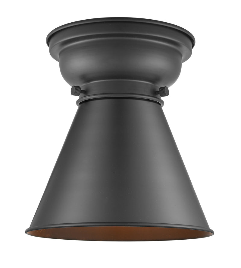 Innovations 623-1F-BK-M13-BK One Light Flush Mount, Matte Black