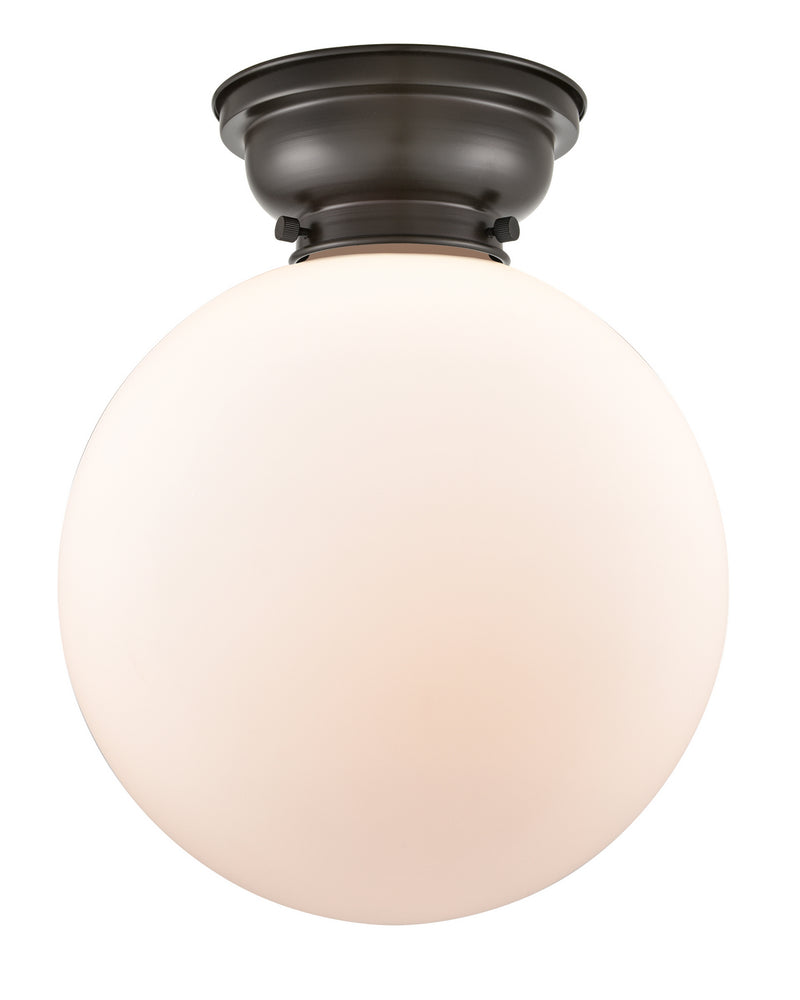 Innovations 623-1F-OB-G201-12 One Light Flush Mount, Oil Rubbed Bronze