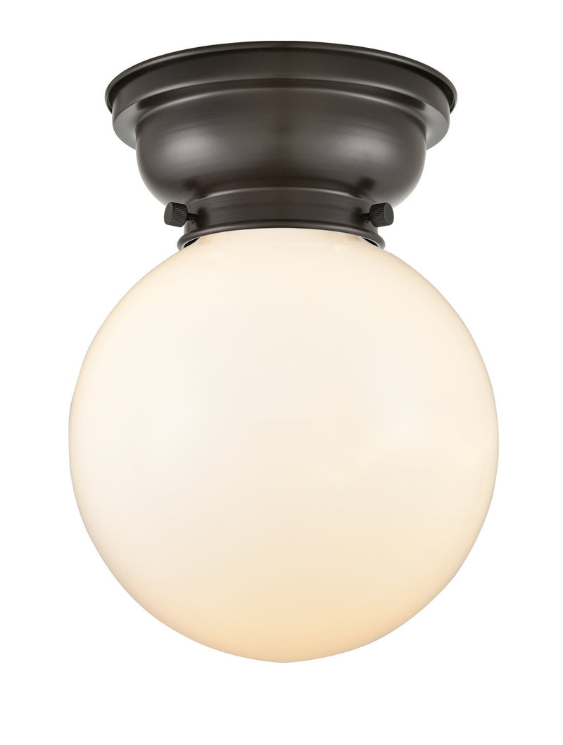 Innovations 623-1F-OB-G201-8 One Light Flush Mount, Oil Rubbed Bronze