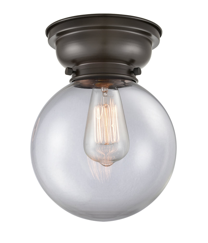 Innovations 623-1F-OB-G202-8 One Light Flush Mount, Oil Rubbed Bronze