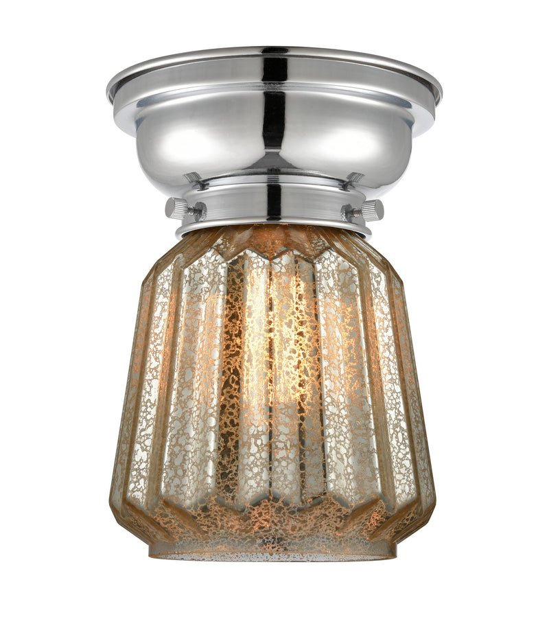 Innovations 623-1F-PC-G146 One Light Flush Mount, Polished Chrome