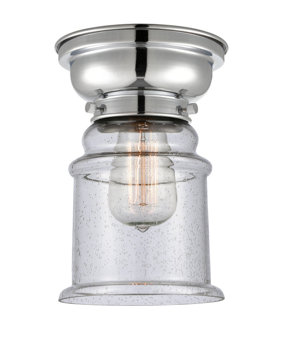 Innovations 623-1F-PC-G184 One Light Flush Mount, Polished Chrome