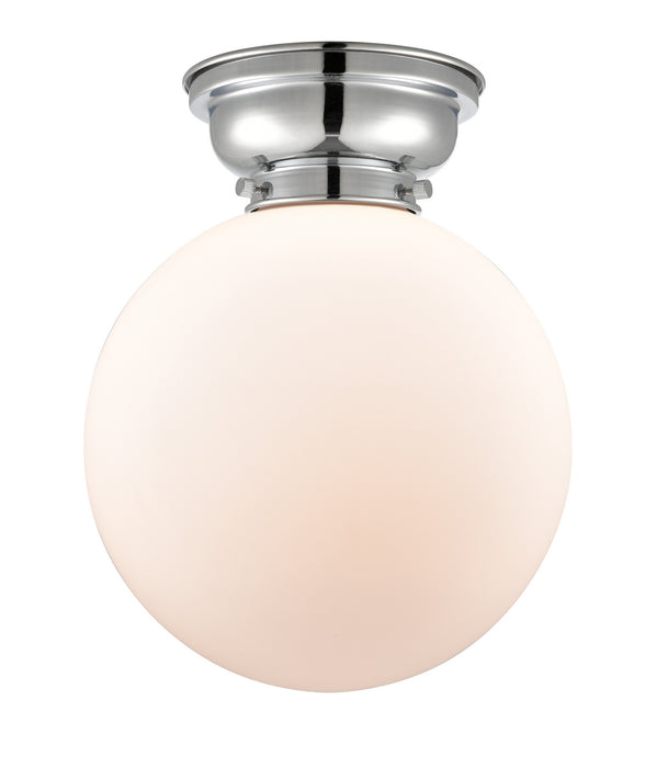 Innovations 623-1F-PC-G201-10 One Light Flush Mount, Polished Chrome