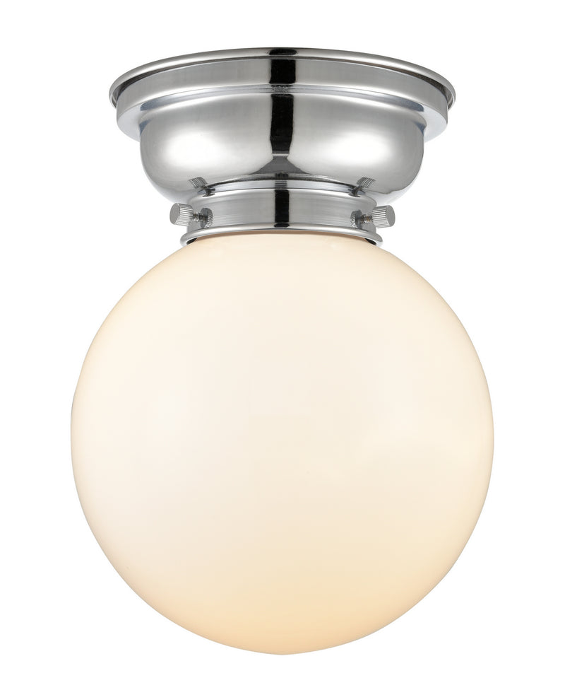 Innovations 623-1F-PC-G201-8 One Light Flush Mount, Polished Chrome