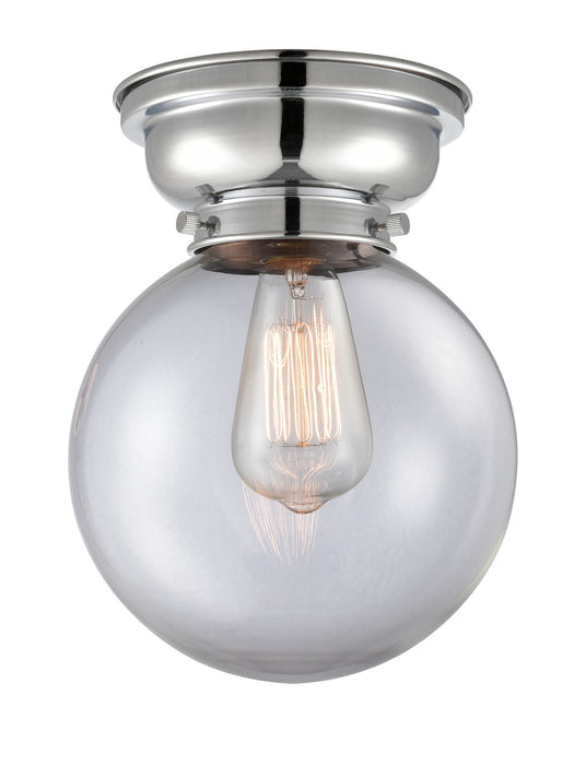Innovations 623-1F-PC-G202-8 One Light Flush Mount, Polished Chrome