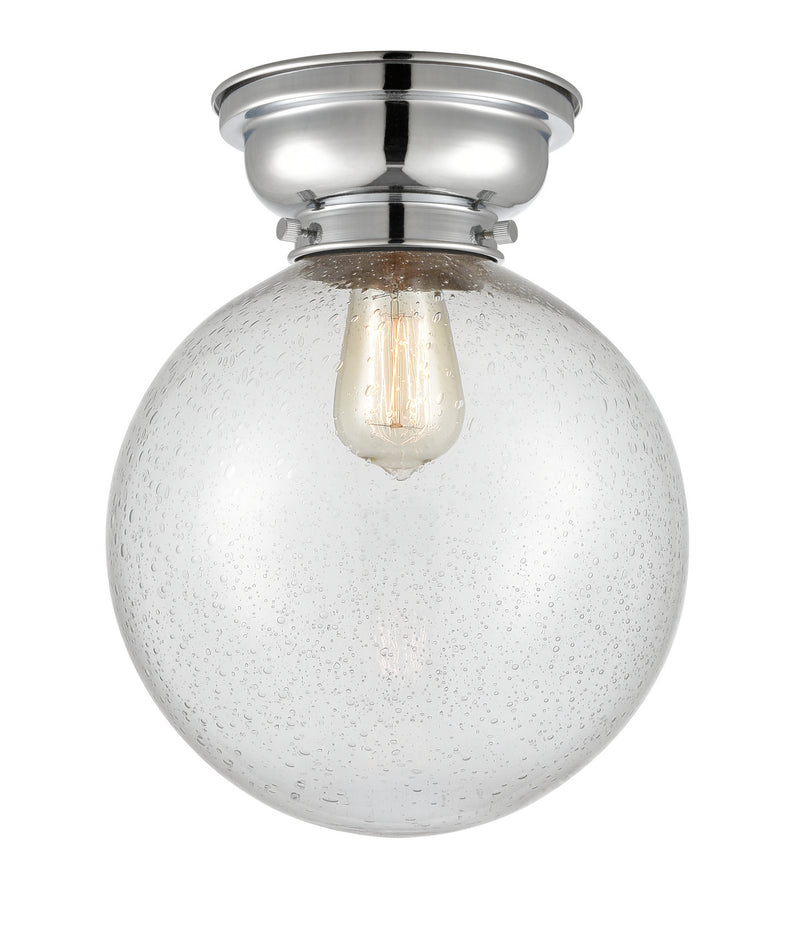 Innovations 623-1F-PC-G204-10 One Light Flush Mount, Polished Chrome