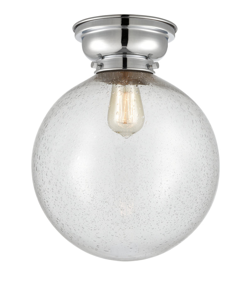 Innovations 623-1F-PC-G204-12 One Light Flush Mount, Polished Chrome