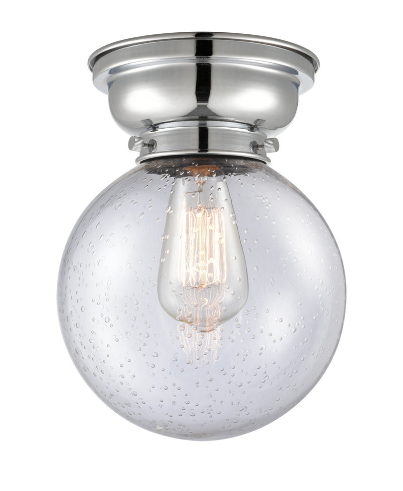 Innovations 623-1F-PC-G204-8 One Light Flush Mount, Polished Chrome