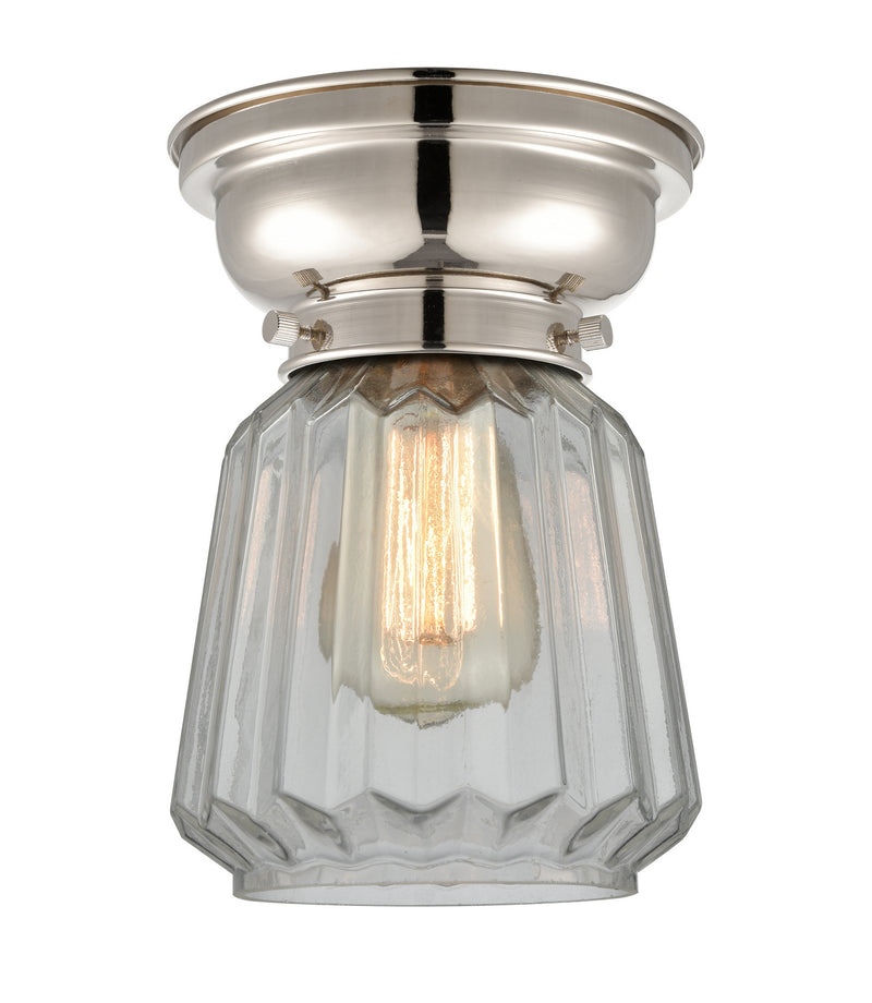 Innovations 623-1F-PN-G142-LED LED Flush Mount, Polished Nickel