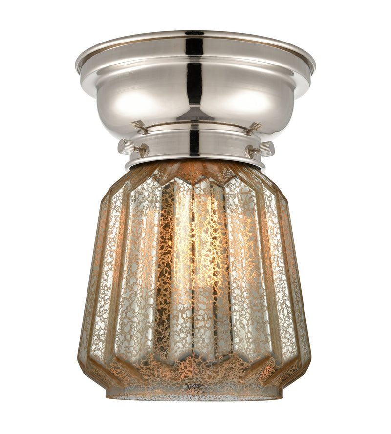 Innovations 623-1F-PN-G146 One Light Flush Mount, Polished Nickel