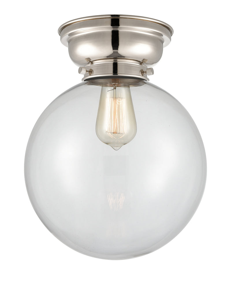 Innovations 623-1F-PN-G202-10 One Light Flush Mount, Polished Nickel