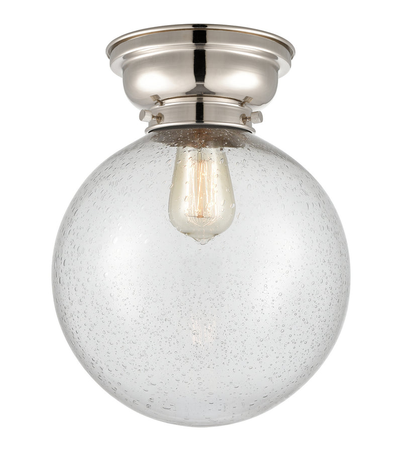 Innovations 623-1F-PN-G204-10 One Light Flush Mount, Polished Nickel