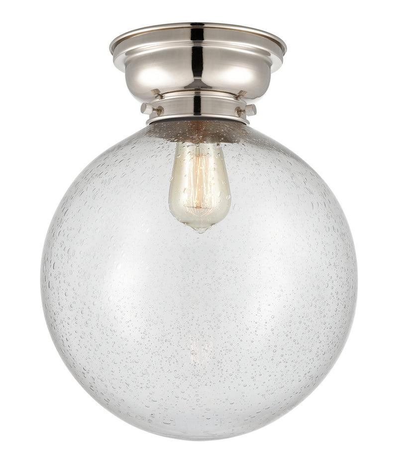 Innovations 623-1F-PN-G204-12 One Light Flush Mount, Polished Nickel