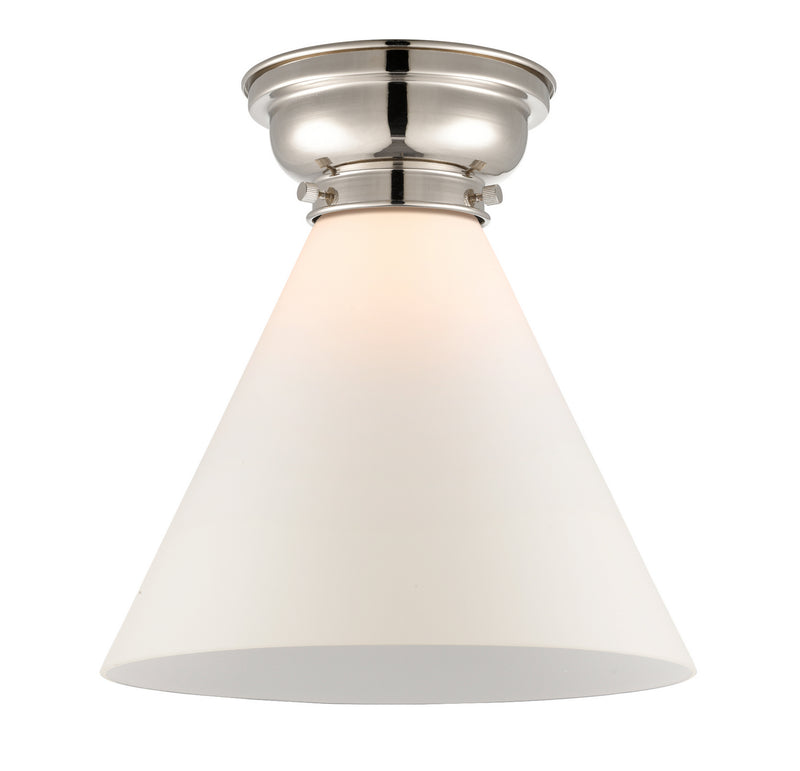 Innovations 623-1F-PN-G41-L One Light Flush Mount, Polished Nickel