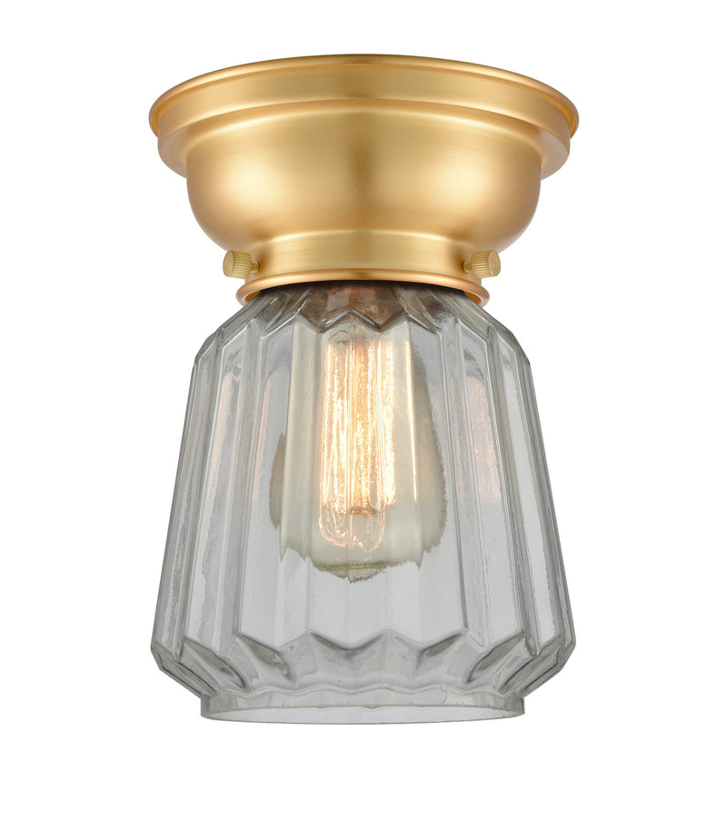 Innovations 623-1F-SG-G142-LED LED Flush Mount, Satin Gold