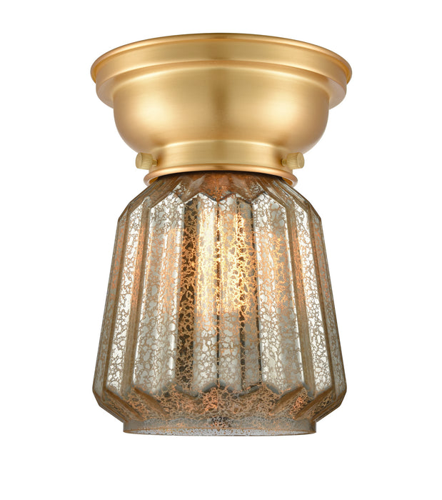 Innovations 623-1F-SG-G146-LED LED Flush Mount, Satin Gold