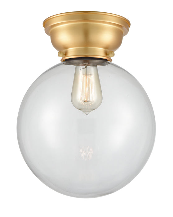 Innovations 623-1F-SG-G202-10 One Light Flush Mount, Satin Gold