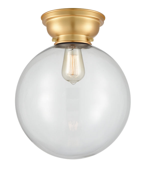 Innovations 623-1F-SG-G202-12 One Light Flush Mount, Satin Gold