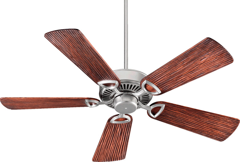 Quorum 43525-65 52" Ceiling Fan, Satin Nickel