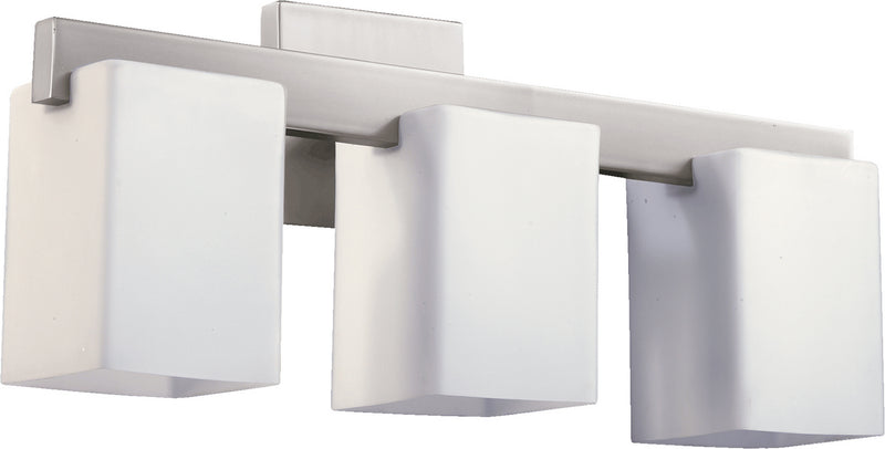 Quorum 5076-3-65 Three Light Vanity, Satin Nickel