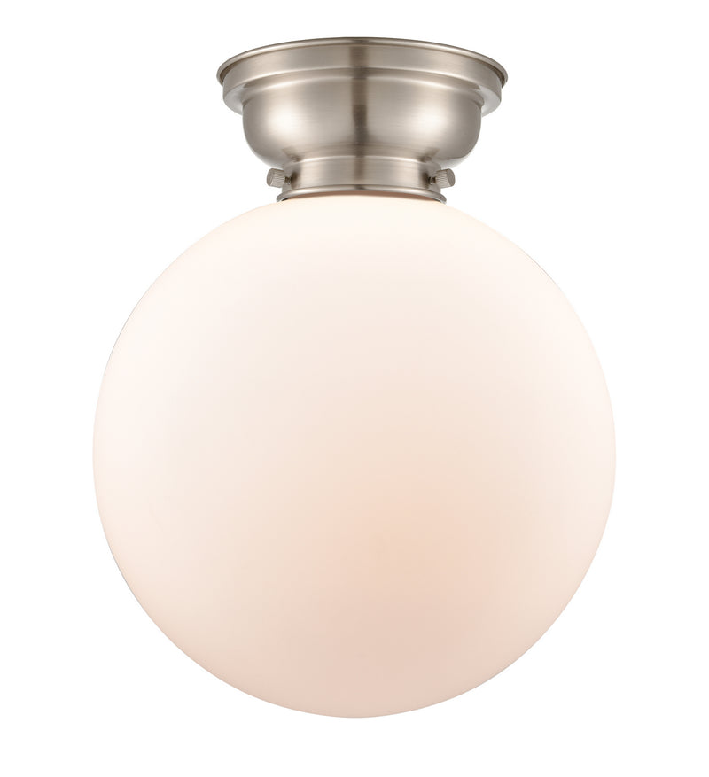 Innovations 623-1F-SN-G201-12 One Light Flush Mount, Brushed Satin Nickel