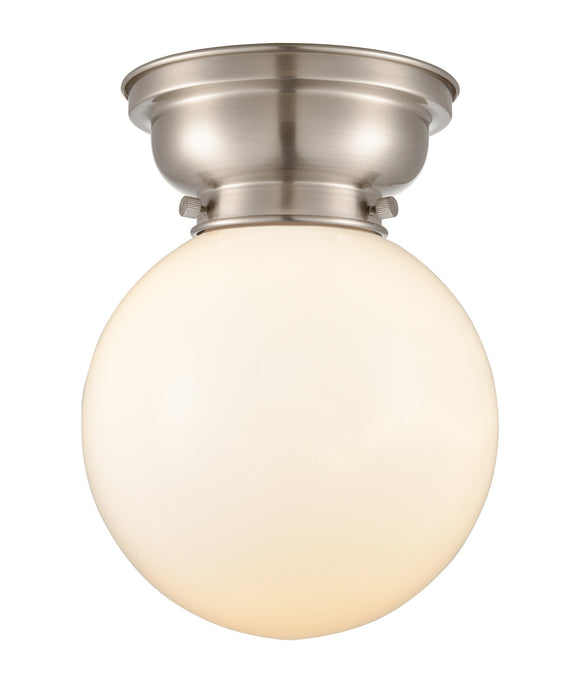 Innovations 623-1F-SN-G201-8 One Light Flush Mount, Brushed Satin Nickel