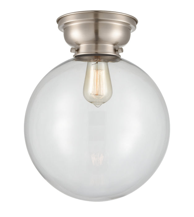 Innovations 623-1F-SN-G202-12 One Light Flush Mount, Brushed Satin Nickel