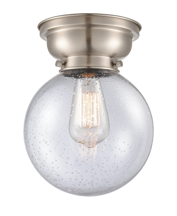Innovations 623-1F-SN-G204-8 One Light Flush Mount, Brushed Satin Nickel