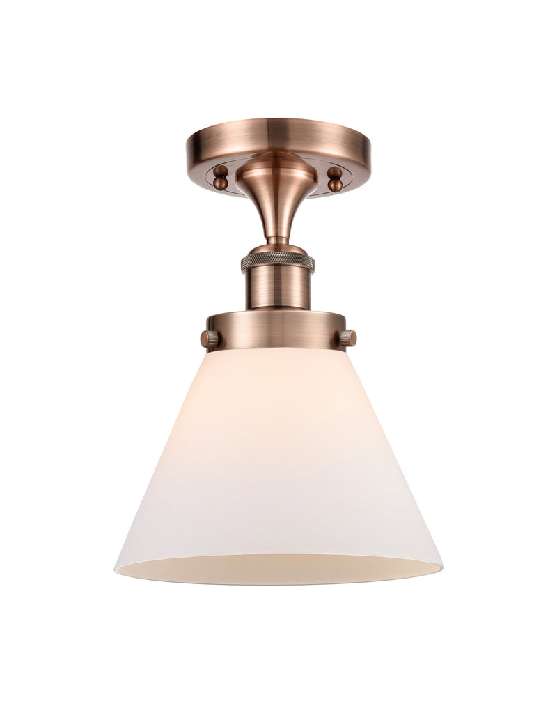 Innovations 916-1C-AC-G41 One Light Semi-Flush Mount, Antique Copper