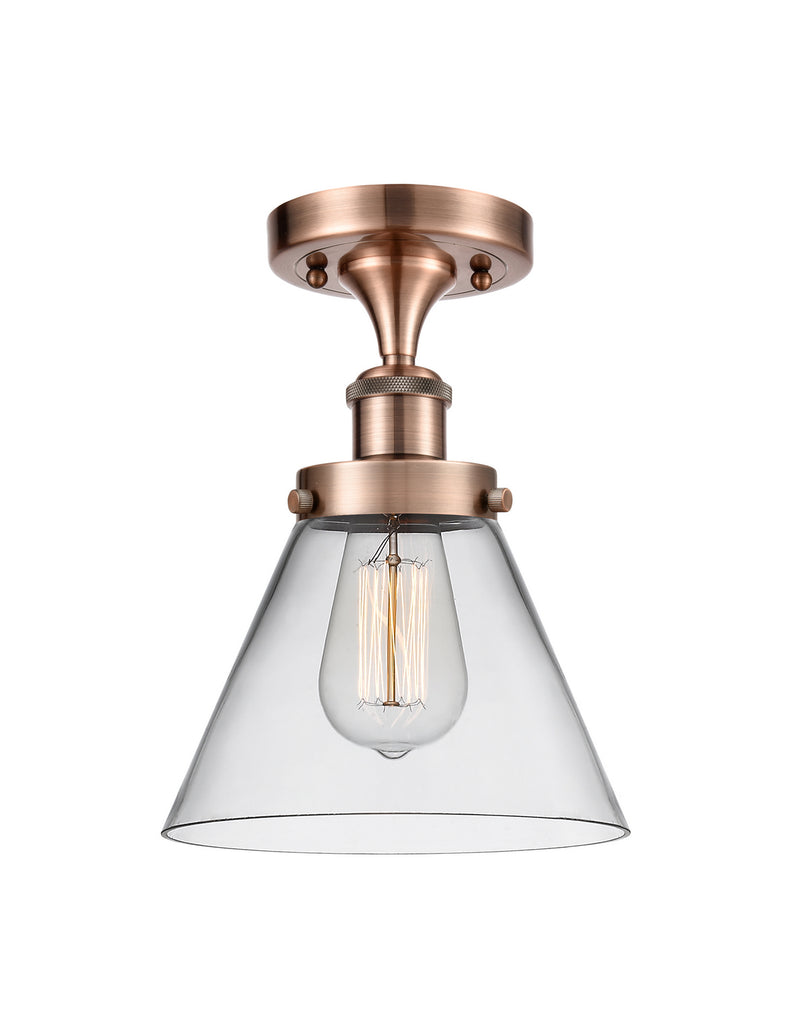Innovations 916-1C-AC-G42-LED LED Semi-Flush Mount, Antique Copper