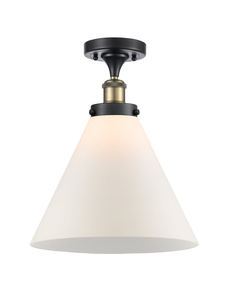 Innovations 916-1C-BAB-G41-L-LED LED Semi-Flush Mount, Black Antique Brass