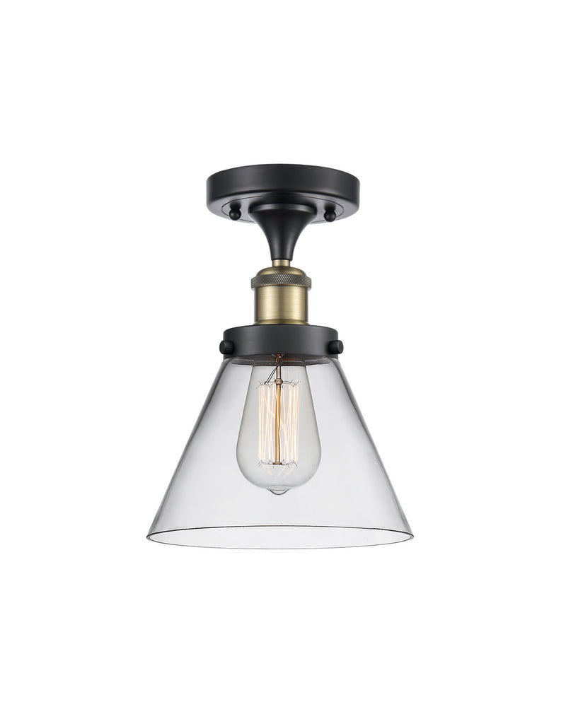 Innovations 916-1C-BAB-G42 One Light Semi-Flush Mount, Black Antique Brass