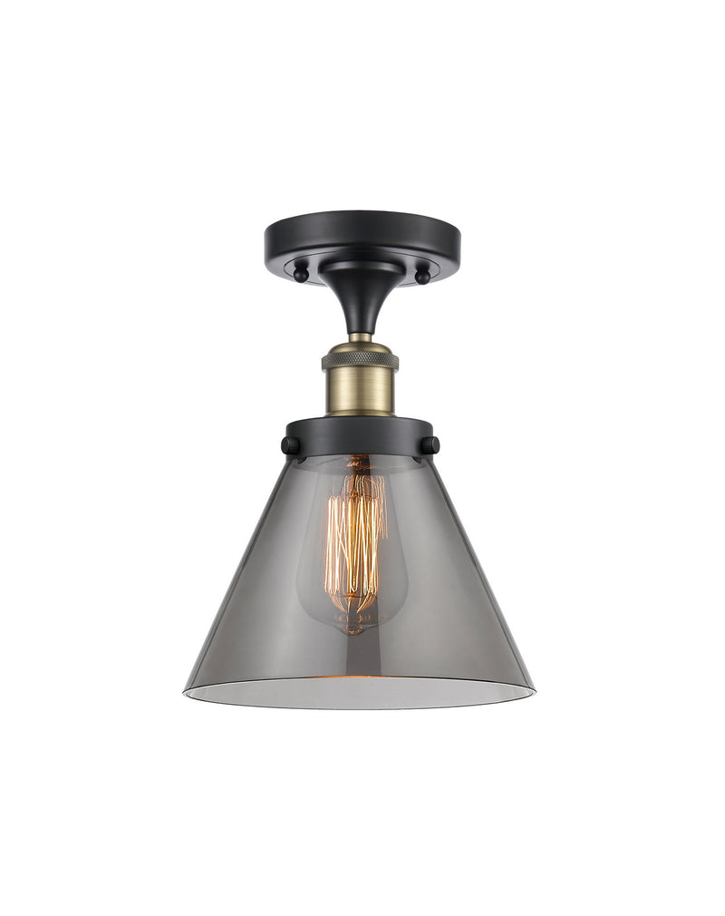 Innovations 916-1C-BAB-G43 One Light Semi-Flush Mount, Black Antique Brass