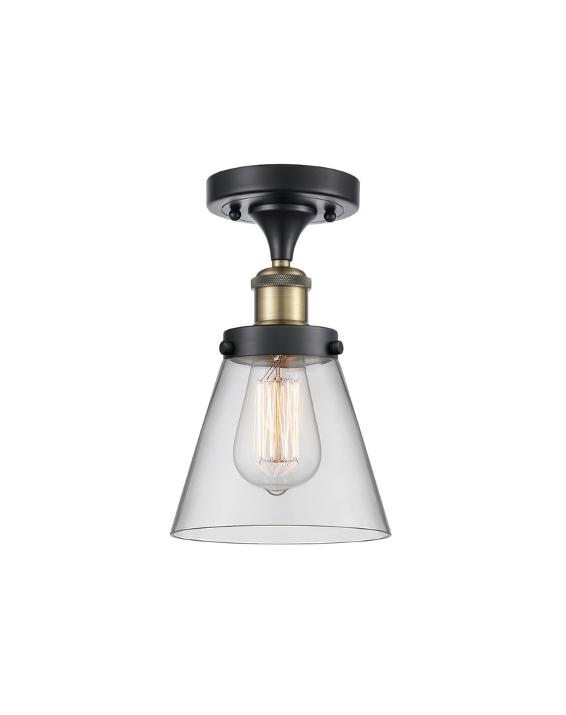 Innovations 916-1C-BAB-G62 One Light Semi-Flush Mount, Black Antique Brass