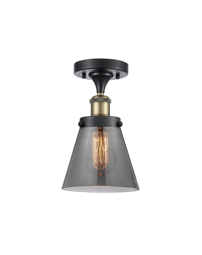 Innovations 916-1C-BAB-G63 One Light Semi-Flush Mount, Black Antique Brass