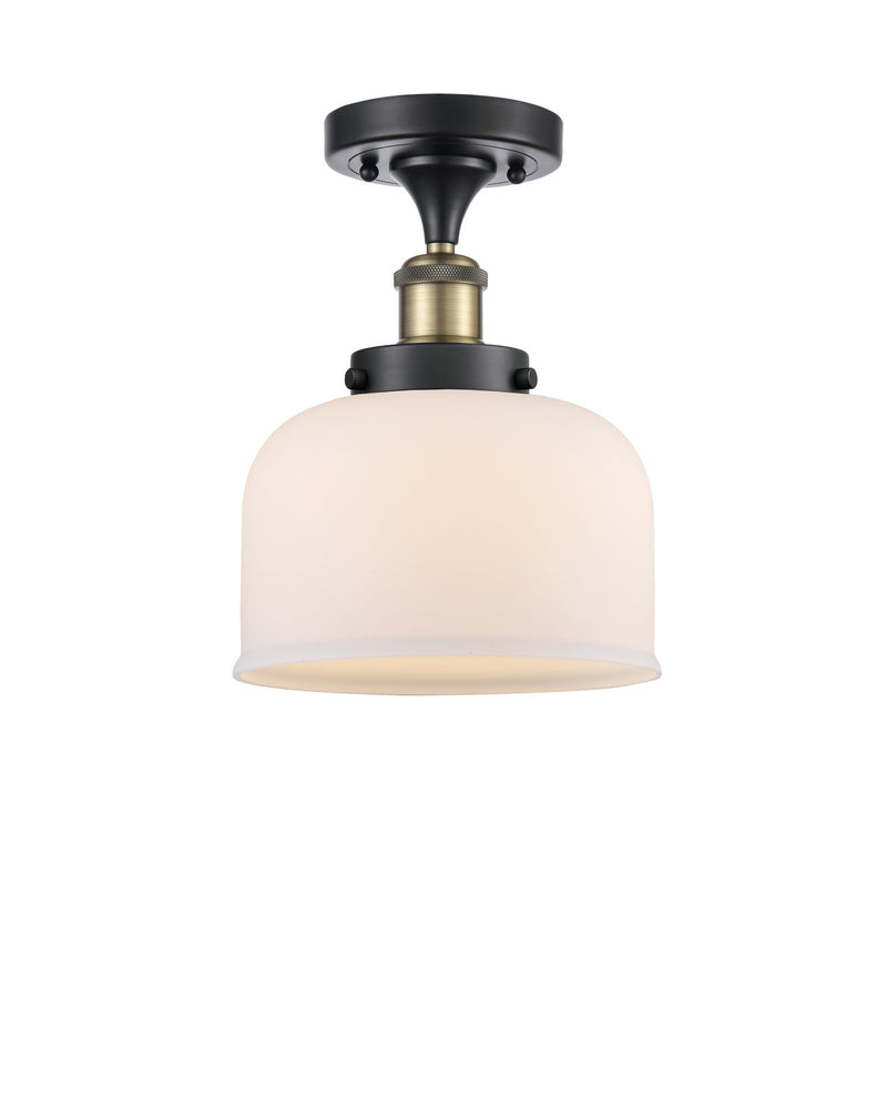Innovations 916-1C-BAB-G71 One Light Semi-Flush Mount, Black Antique Brass