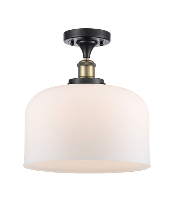 Innovations 916-1C-BAB-G71-L One Light Semi-Flush Mount, Black Antique Brass