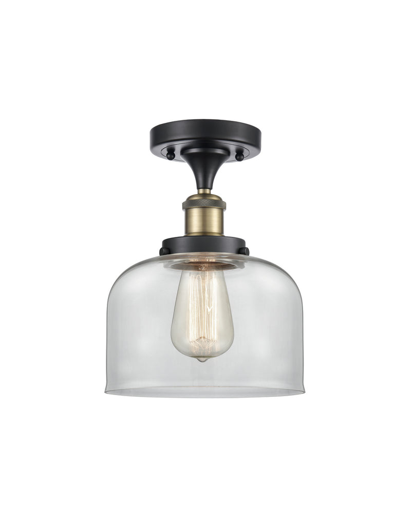 Innovations 916-1C-BAB-G72 One Light Semi-Flush Mount, Black Antique Brass