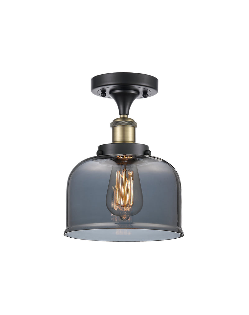 Innovations 916-1C-BAB-G73 One Light Semi-Flush Mount, Black Antique Brass