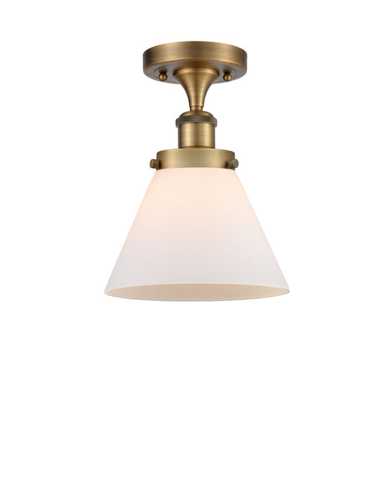 Innovations 916-1C-BB-G41 One Light Semi-Flush Mount, Brushed Brass