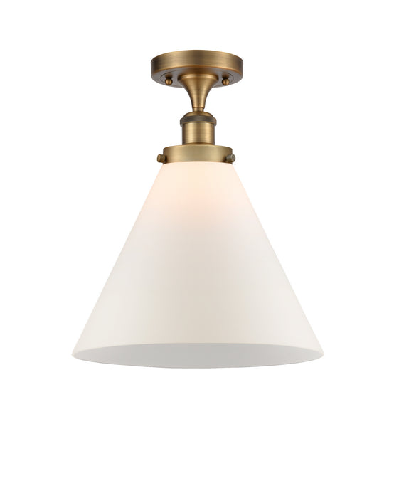 Innovations 916-1C-BB-G41-L One Light Semi-Flush Mount, Brushed Brass