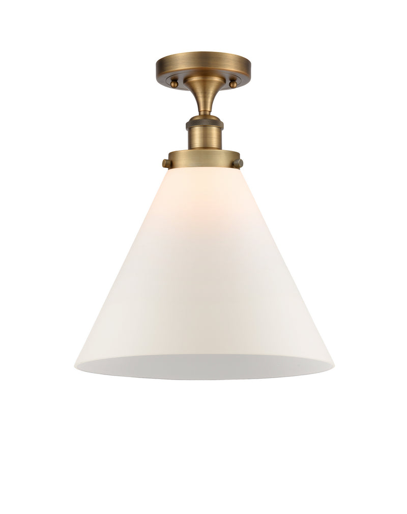 Innovations 916-1C-BB-G41-L-LED LED Semi-Flush Mount, Brushed Brass