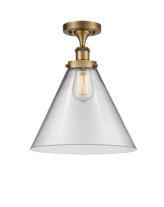 Innovations 916-1C-BB-G42-L-LED LED Semi-Flush Mount, Brushed Brass